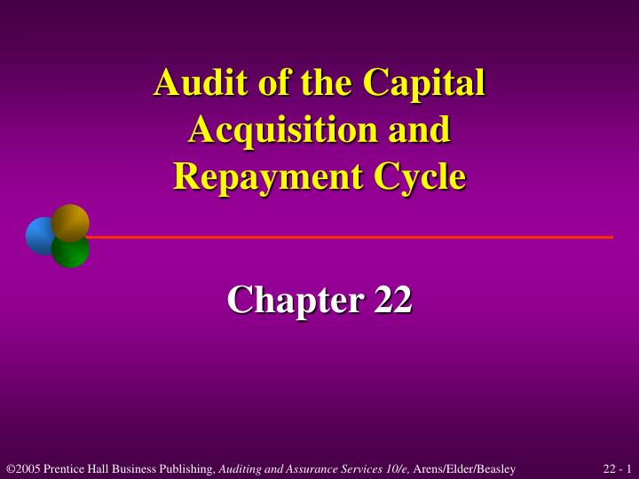 audit of the capital acquisition and repayment cycle