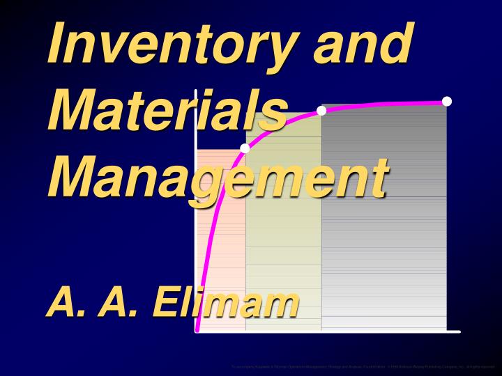 inventory and materials management a a elimam
