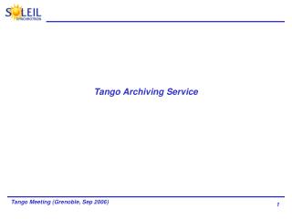 Tango Archiving Service
