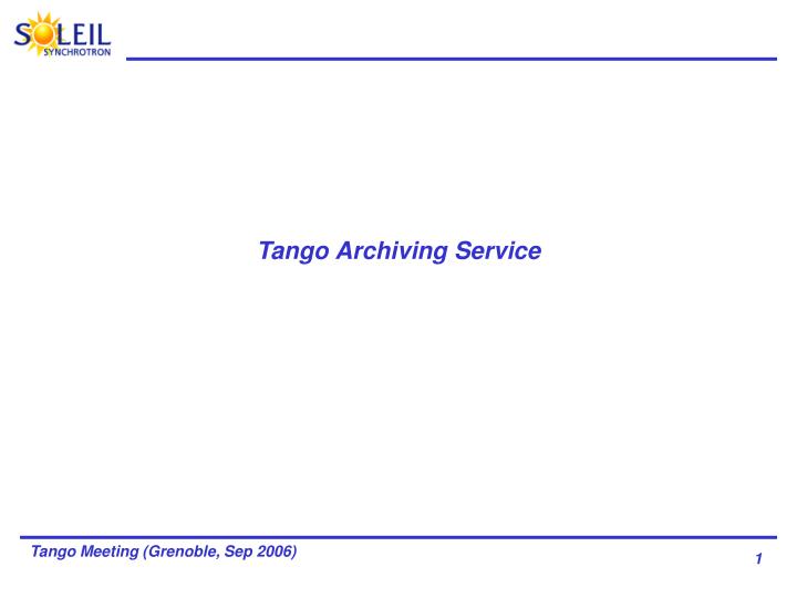 tango archiving service