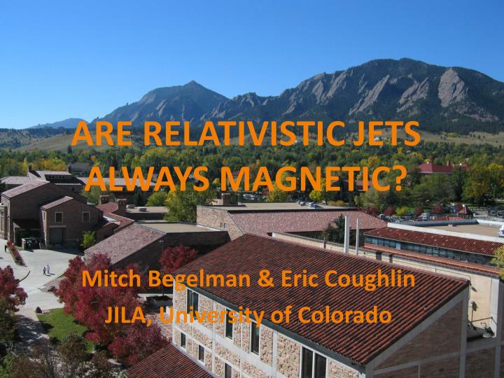 are relativistic jets always magnetic
