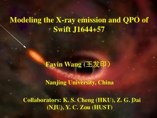 Modeling the X-ray emission and QPO of Swift J1644+57