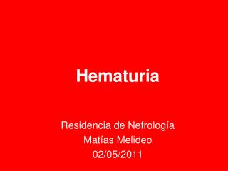 hematuria