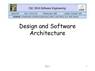 Design and Software Architecture