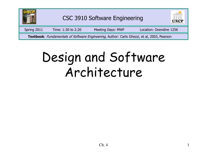 design and software architecture