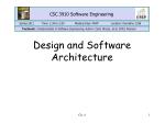 Design and Software Architecture - slide 1