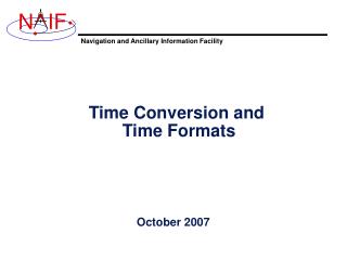 Time Conversion and Time Formats