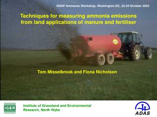 Techniques for measuring ammonia emissions from land applications of manure and fertiliser
