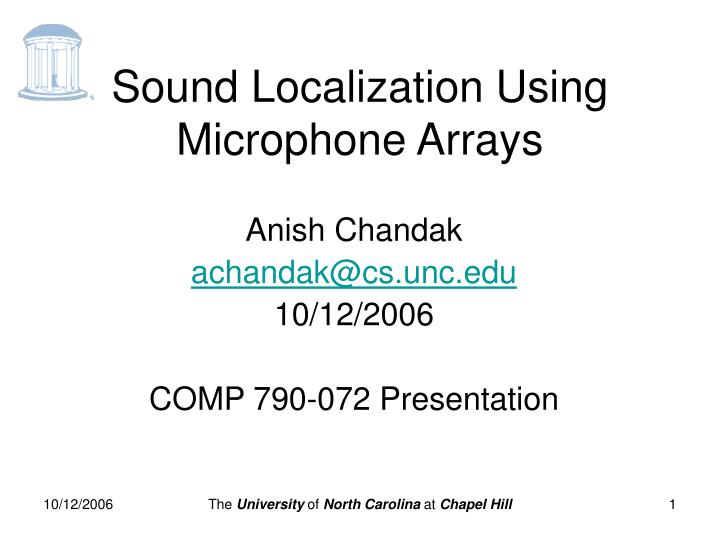 sound localization using microphone arrays