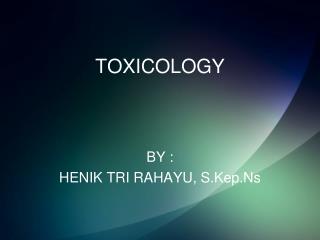 toxicology