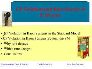 CP Violation and Rare Decays in K Mesons