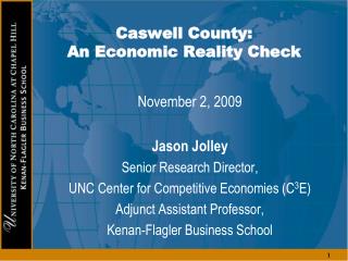Caswell County: An Economic Reality Check