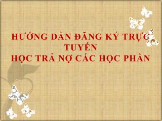 h ng d n ng k tr c tuy n h c tr n c c h c ph n