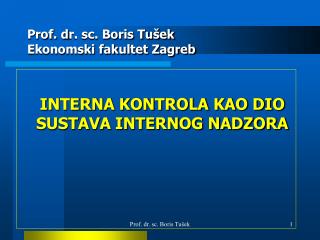 prof d r sc boris tu ek ekonomski fakultet zagreb