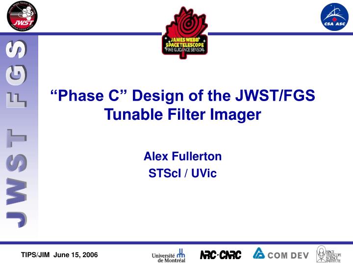 phase c design of the jwst fgs tunable filter imager