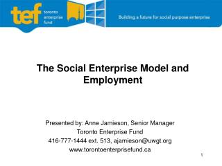 The Social Enterprise Model and Employment