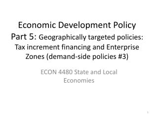 ECON 4480 State and Local Economies