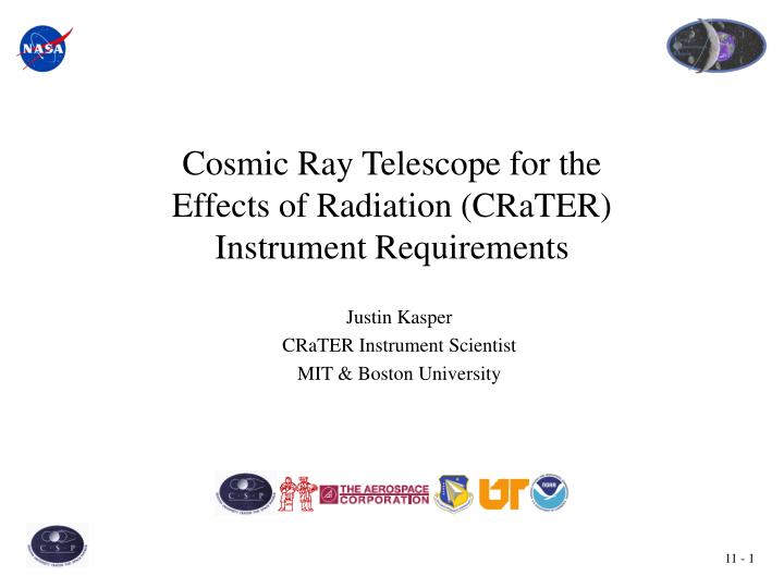 cosmic ray telescope for the effects of radiation crater instrument requirements
