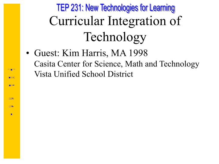 curricular integration of technology