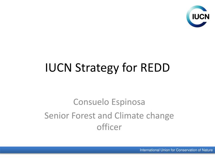 iucn strategy for redd