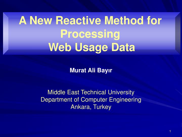 murat ali bay r middle east technical university department of computer engineering ankara turkey