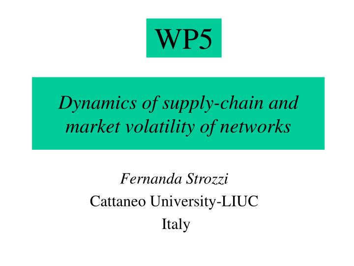 dynamics of supply chain and market volatility of networks