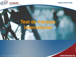 test de fran ais international