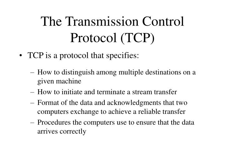 the transmission control protocol tcp