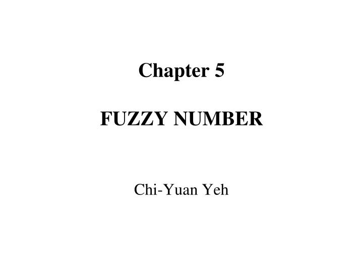 chapter 5 fuzzy number