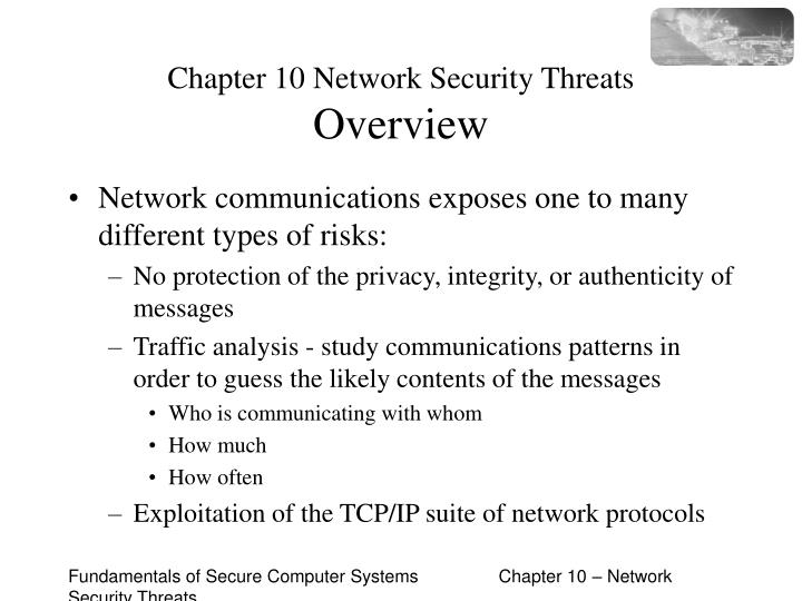 chapter 10 network security threats overview