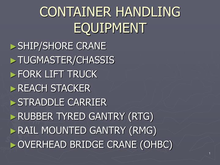 container handling equipment