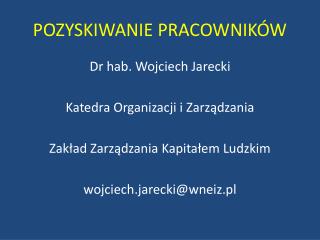 pozyskiwanie pracownik w