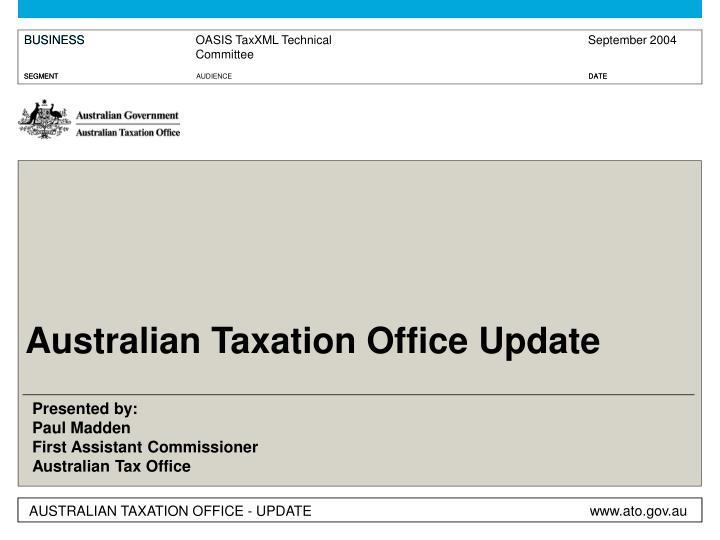 australian taxation office update