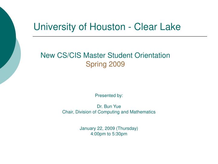 new cs cis master student orientation spring 2009
