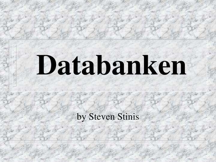 databanken