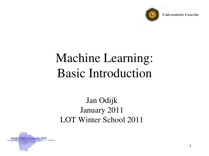 machine learning basic introduction