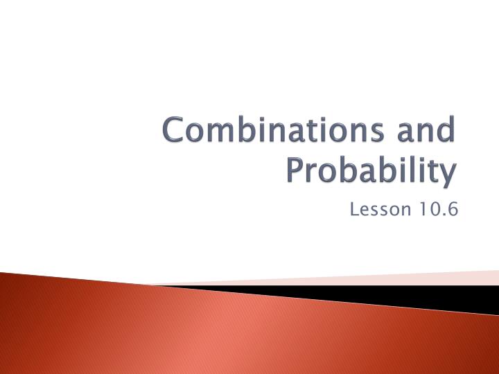 combinations and probability