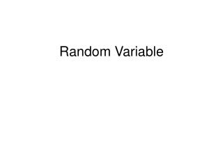 Random Variable