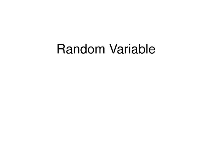 random variable