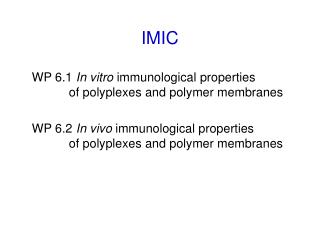 In vitro screening