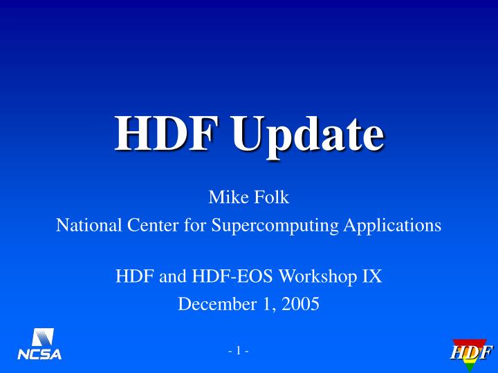 hdf update