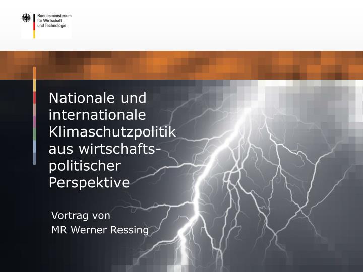 nationale und internationale klimaschutzpolitik aus wirtschafts politischer perspektive