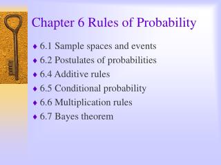Chapter 6 Rules of Probability