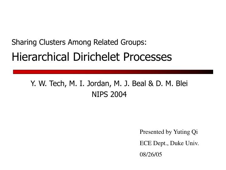 hierarchical dirichelet processes