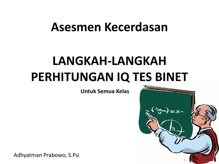 langkah langkah perhitungan iq tes binet