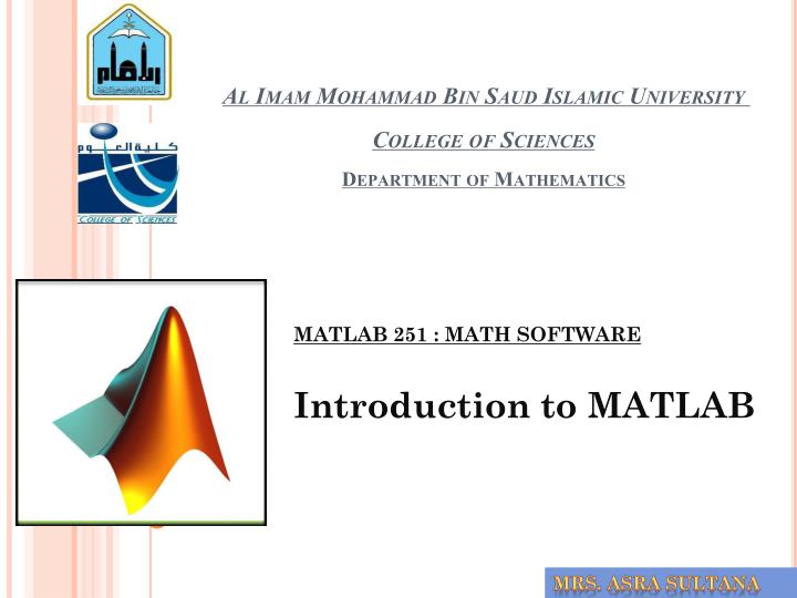 al imam mohammad bin saud islamic university college of sciences department of mathematics