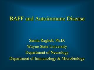 BAFF and Autoimmune Disease