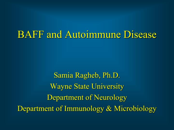 baff and autoimmune disease