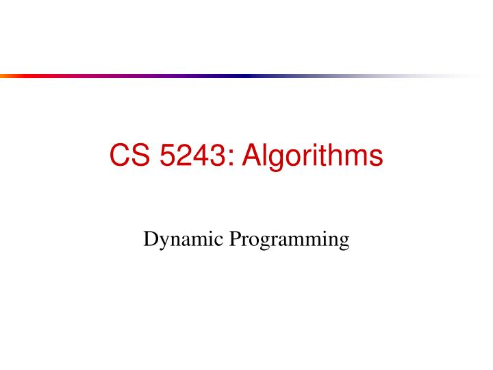 cs 5243 algorithms