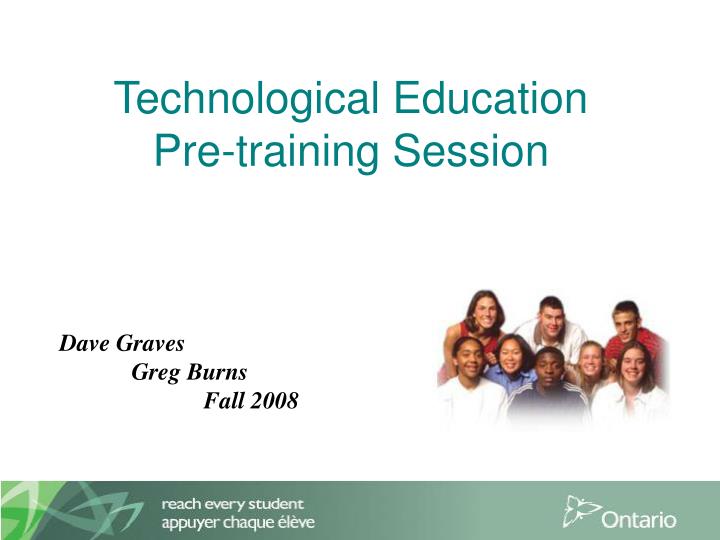 technological education pre training session